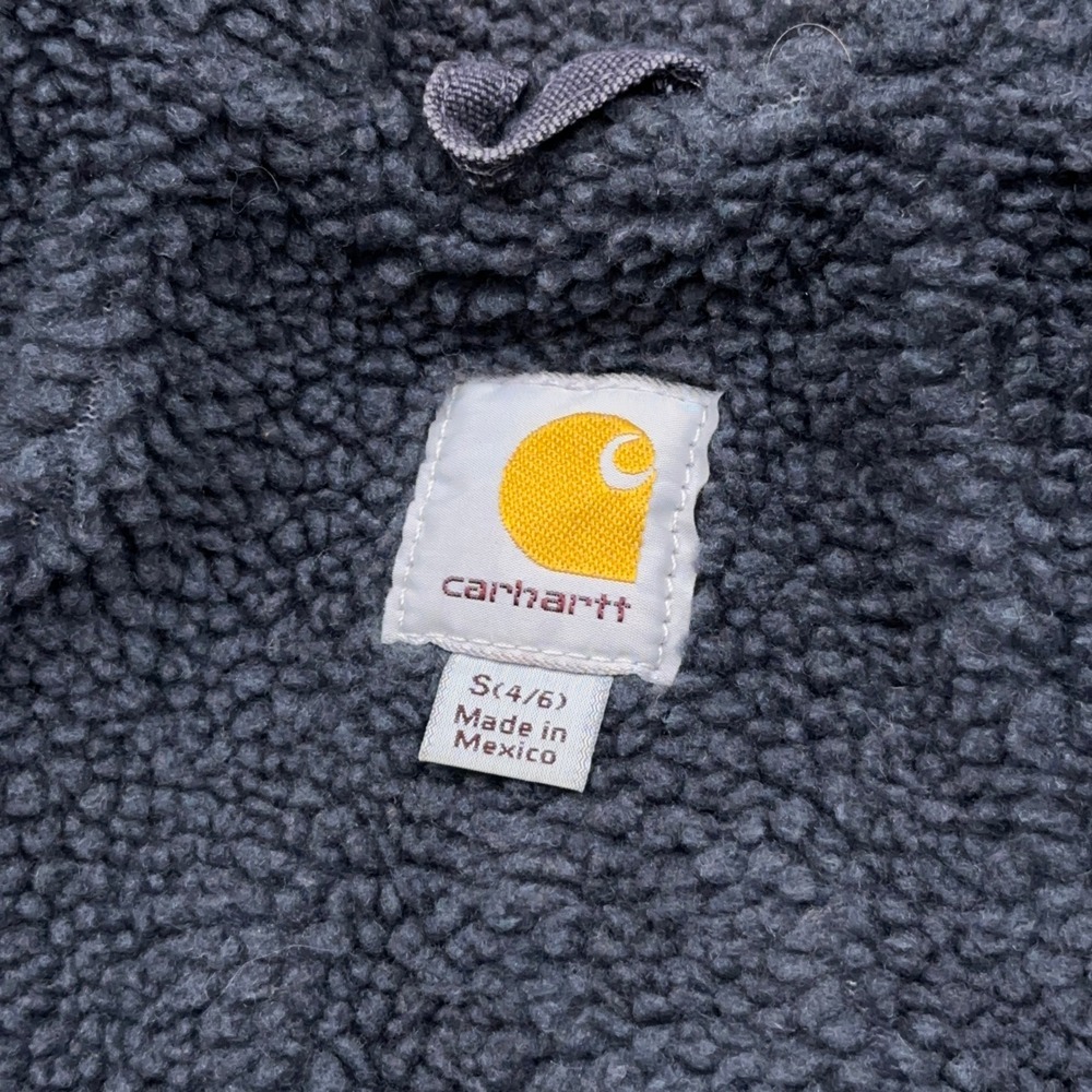 Carhartt Sandstone Berkley Jacket Women Small Sherpa Lined Hooded Faded 100657 - Picture 3 of 8